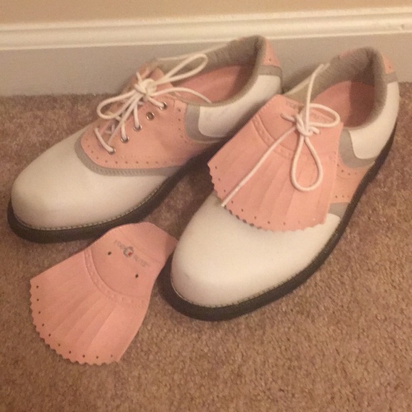 pink saddle oxfords